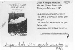 Oscura llama silenciada  [artículo] Eduardo Briceño.