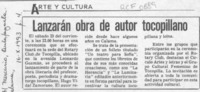 Lanzarán obra de autor tocopillano  [artículo].