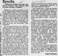 Reseña  [artículo] Eugenio Rodríguez.