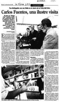 Carlos Fuentes, una ilustre visita  [artículo] Alejandra Gajardo.