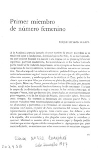 Primer miembro de número femenino