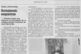 Rompiendo esquemas : [entrevista]