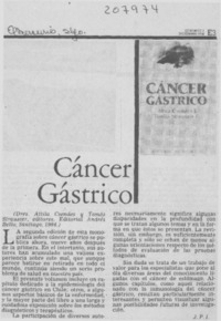 "Cáncer gástrico"