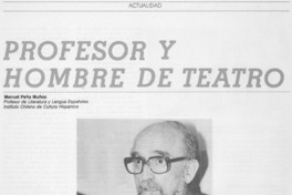 Profesor y hombre de teatro : [entrevista]