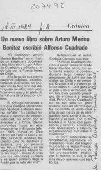 Un Nuevo libro sobre Arturo Merino Benítez escribió Alfonso Cuadrado