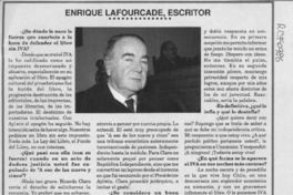 Enrique Lafourcade, escritor  [artículo].