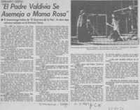 Fernando Debesa, "El padre Valdivia se asemeja a Mama Rosa"