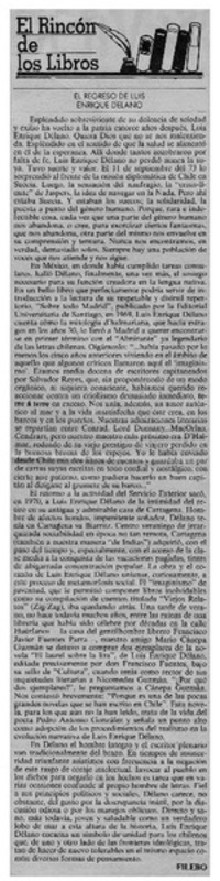 El regreso de Luis Enrique Délano