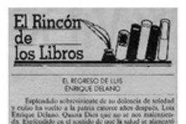 El regreso de Luis Enrique Délano