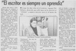 "El escritor es siempre un aprendiz" : [entrevista]
