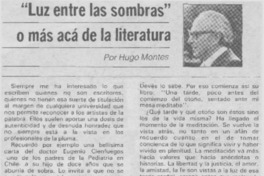 "Luz entre las sombras" o más acá de la literatura