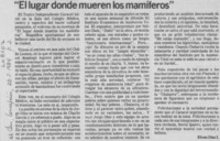 "El lugar donde mueren los mamíferos"