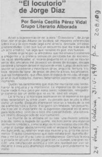 "El locutorio" de Jorge Díaz