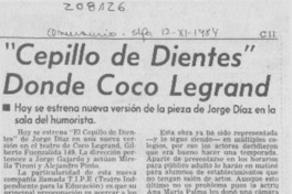 "Cepillo de dientes" donde Coco Legrand