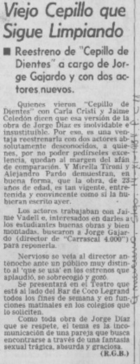 Viejo cepillo que sigue limpiando