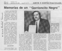 Memorias de un "Gorrioncito negro"  [artículo].