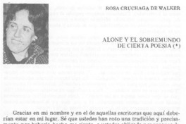Alone y el sobremundo de cierta poesía