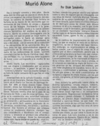 Murió Alone