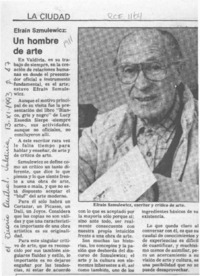 Un Hombre de arte  [artículo].
