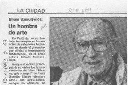 Un Hombre de arte  [artículo].