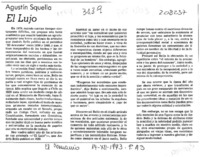 El Lujo  [artículo] Agustín Squella.