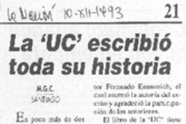 La "UC" escribió toda su historia