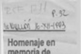 Homenaje en memoria de Juan Luis Martínez  [artículo].