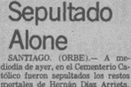 Sepultado Alone