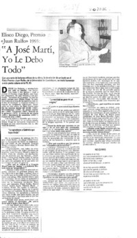 "A José Martí, yo le debo todo"  [artículo].