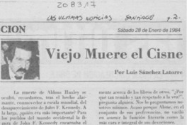 Viejo muere el cisne