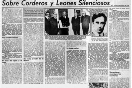 Sobre corderos y leones silenciosos