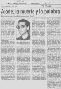 Alone, la muerte y la palabra