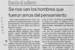Se nos van los hombres que fueron amos del pensamiento