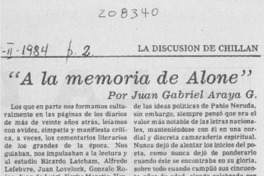 "A la memoria de Alone"
