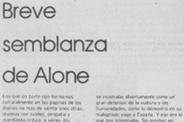 Breve semblanza de Alone