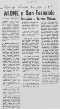 Alone y San Fernando, entrevista a Enrique Neiman