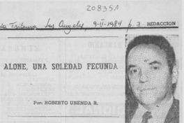 Alone, una soledad fecunda