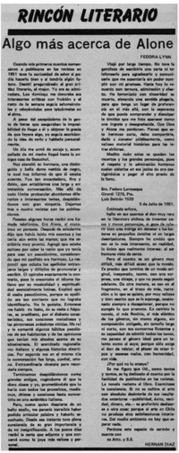 Algo más acerca de Alone