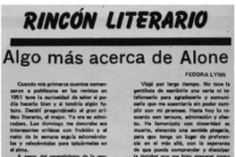 Algo más acerca de Alone