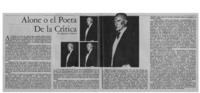 Alone o el poeta de la crítica