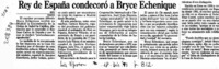 Rey de España condecoró a Bryce Echenique  [artículo].