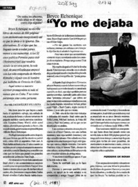 "Yo me dejaba querer"  [artículo] Mili Rodríguez Villouta.