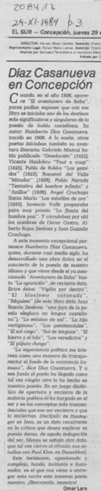 Díaz Casanueva en Concepción