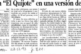 Editan "El Quijote" en una versión de lujo  [artículo].