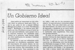 Un gobierno ideal  [artículo] James R. Whelan.