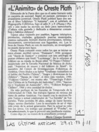 "L'animita" de Oreste Plath