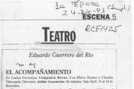 Teatro  [artículo] Eduardo Guerrero del Río.