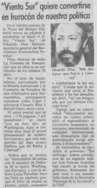 "Viento sur" quiere convertirse en huracán de nuestra política