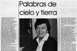 Palabras de cielo y tierra