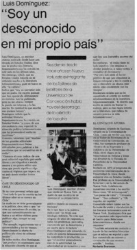 "Soy un desconocido en mi propio país"